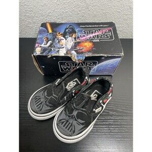 Vans X Star Wars Darth Vader The Dark Side Slip On Shoes Sneakers Toddlers Sz 5